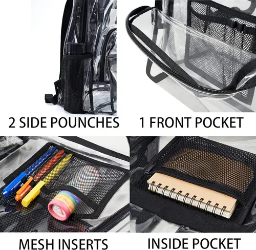 Vista 5 de Vorspack Mochila transparente de PVC resistente