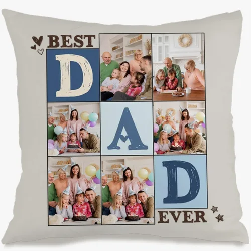 Vista 13 de Custom Pillow Case with One Photo and Text turning your favorite moment into a personalized throw pillow that adds warm home décor and brings gift
