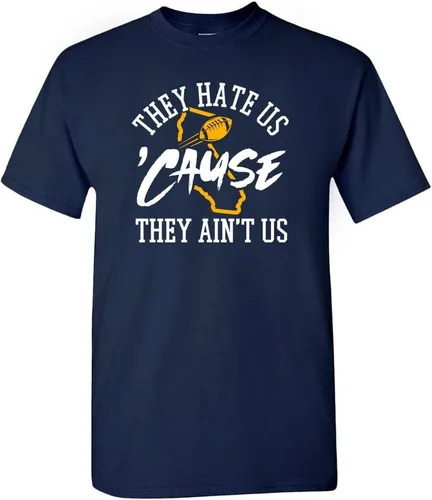 Vista 17 de Xtreme Apparrel They Hate Us 'Cause They Ain't Us Men's T-Shirt for Football Fans Arizona - Camisa negra