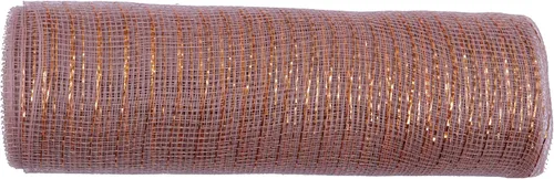 Vista 35 de YYCRAFT cinta metálica de malla de poliéster para decoración y manualidades, 10 yardas Rosa