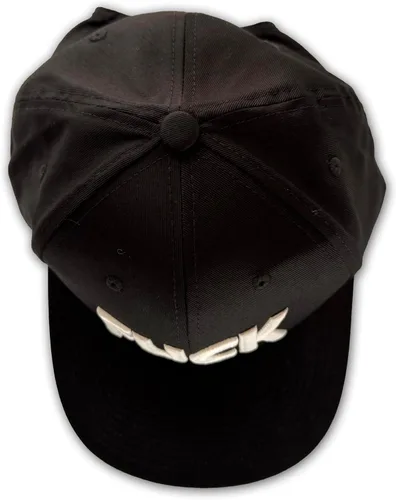Vista 6 de Fuck Gorra De Béisbol El Snapback Estructurado Negro Con Blanco 3D Puff Bordado, Negro