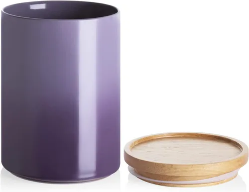 Vista 18 de Recipientes de cocina Sweejar, tarro de almacenamiento de cerámica para alimentos, recipientes apilables con tapa hermética de madera para servir