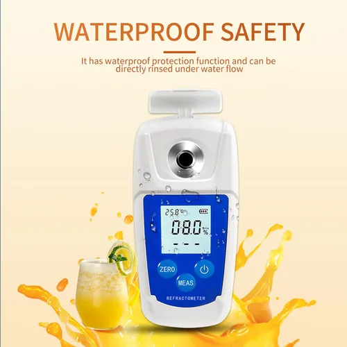 Vista 6 de Refractómetro digital Brix de alta precisión con ATC para prueba de contenido de azúcar 0-55% Brix Tester Brix Meter para agua potable Bebida Jugo
