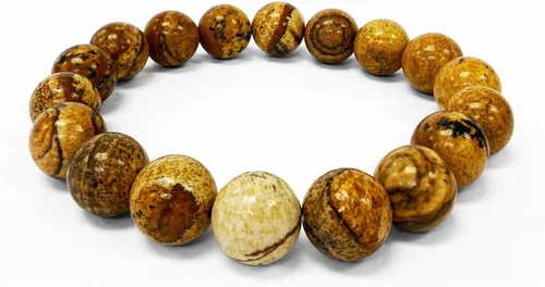 Vista 697 de Gem Avenue Handmade Round Bead Stretch Bracelet Unisex Natural Stone Beaded Jewelry for Men & Women, Elastic Wristband for Daily Wear
