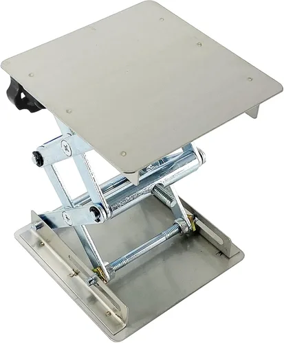 Vista 5 de (R) Lab Jack Lift Scissor Table Mini Acero Inoxidable 4 "x4" x 6 " Carga máxima 6.6 lbs/3kg