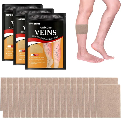 Vista 2 de 36 parches para venas varicosas, tratamiento natural de alivio para piernas, araña, varices, fortalece la salud capilar y mejora la circulación