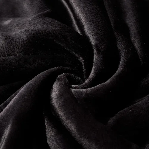 Vista 4 de NANPIPER - Manta de forro polar Sherpa, suave y esponjosa, mantas individuales para sofá, color negro, de 60x80 pulgadas