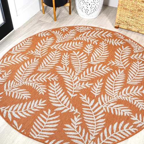 Vista 30 de Eyely BMS119A-28 Santa Monica Nevis Palm Frond - Alfombra costera para interiores y exteriores, casual, campo, floral, dormitorio, cocina, patio