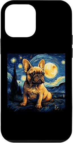 Vista 16 de Funda para iPhone 14 Pro Max Van Gogh Dog Bulldog francés
