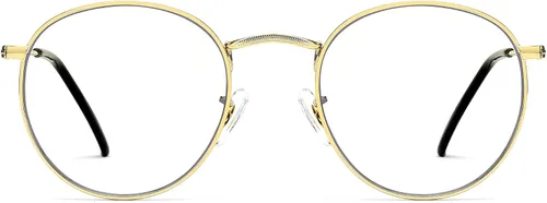 Vista 13 de Blue Light Blocking Glasses for Women Men Metal Round Frame