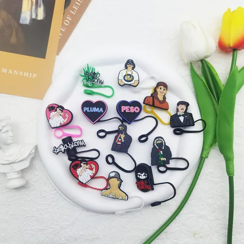 Vista 4 de Singer - 13 fundas de silicona con diseño de estrella para vasos – Pajitas reutilizables con bonitas puntas