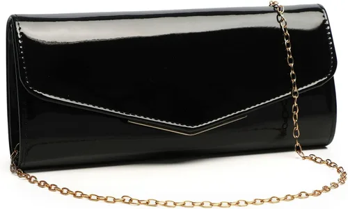 Vista 2 de Bolso de mano de cuero de charol para mujer, elegante bolso cruzado para el hombro, bolso para Navidad, boda, fiesta, baile de graduación