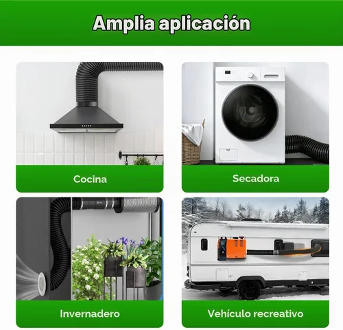 Vista 6 de Manguera de ventilación de secadora de 3 pulgadas y 16 pies de largo, manguera de ventilación de secadora de protección de cuatro capas resistente