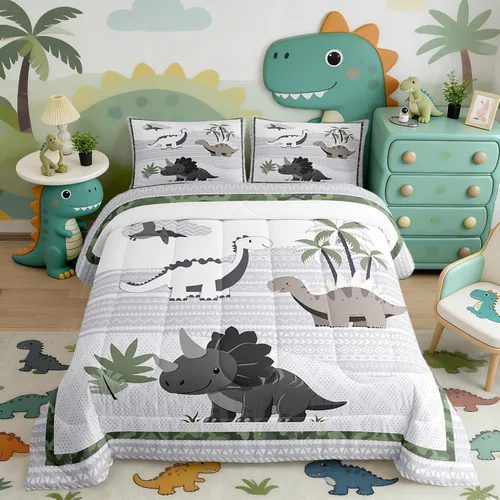 Vista 21 de Lindo Juego de Edredón de Elefante Juego de Ropa de Cama de Animales de Dibujos Animados para Niños Niñas Mujeres Adultos Edredón de Hojas