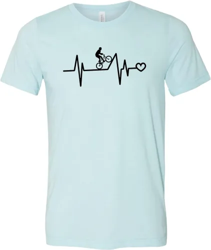 Vista 2 de Bicycle Heart Beat Shirt, Bicycle Lover Gift, Biking T-Shirts, Mountain Bike Shirt, Bmx shirt, Cycling Shirt, Funny Velo Shirt, Tandem Biker