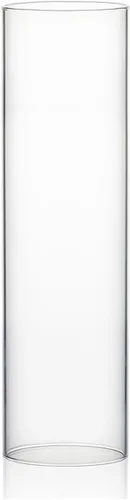 Vista 34 de WGVI Funda para portavelas Hurricane, ancho de 2 pulgadas, altura de 12 pulgadas, portavelas cilíndrico de vidrio transparente, tubo de chimenea