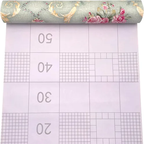 Vista 4 de SimpleLife4U papel adhesivo retro de rosas verde claro para recubrimiento de estantes, adhesivo para mesas y puertas de 17.7 pulgadas por 9.8 pies