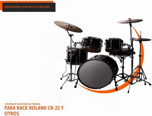 Vista 4 de Roland CR-22 0.866 in Drum Rack T Clamp Kit - Negro