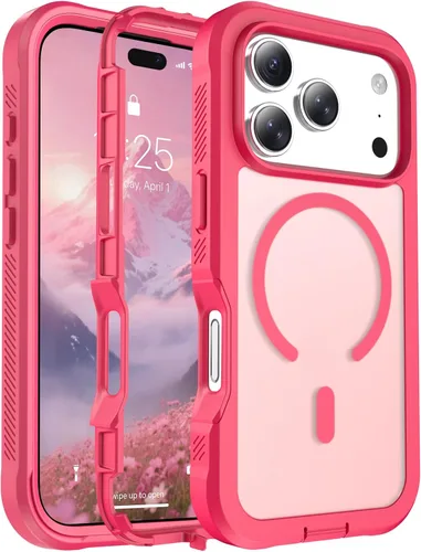 Vista 128 de Funda magnética para iPhone 17, protección resistente, color blanco antiguo