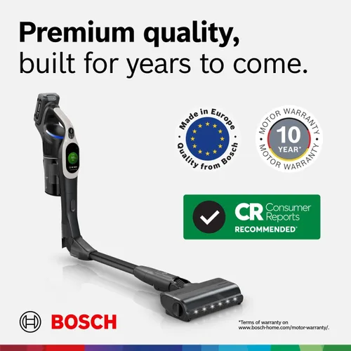 Vista 17 de Bosch Unlimited 10 - Aspiradora inalámbrica con 2 baterías incluidas, hasta 140 minutos en total, tubo flexible, cargador rápido, pelo de mascotas