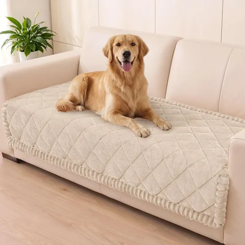 Vista 22 de Smiry Couch Cover for Dogs, Non Slip Washable Pet Sofa Protector for Large Dogs, Cats, Fuzzy Plush Sofa Covers Backrest & Armrest, Against Fur, Dirt