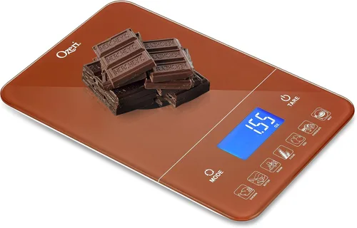Vista 7 de Ozeri Touch III - Báscula digital de cocina con contador de calorías, 22 libras (22.0 lbs), ocre quemado
