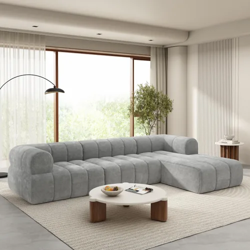 Vista 13 de Christopher Knight Home Mania Sofá Modular en Forma de L de 122" con Chaise Lounge, Juego de Sofá Seccional Moderno para Sala de Estar, Sofá Nube