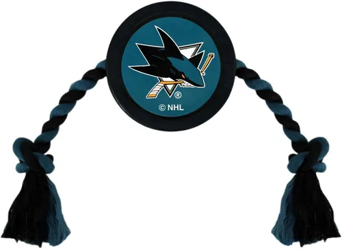 Vista 24 de Juguete de goma First Dog Puck – Cuerda de tiro resistente para perros y gatos – Juega hockey con tu mascota – Juguete con licencia de los Anaheim