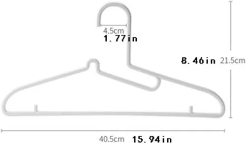 Vista 2 de TOMYEUS Percha para ropa de 8/12 piezas de plástico antideslizante (color B, tamaño: 8 piezas)