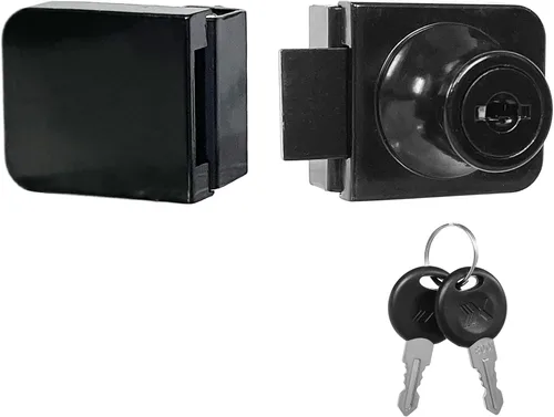 Vista 8 de Cerradura de gabinete de joyería de aleación de zinc, cerradura de puerta de vidrio, puerta individual, 2 llaves para vidrio de 0.21-0.31 pulgadas