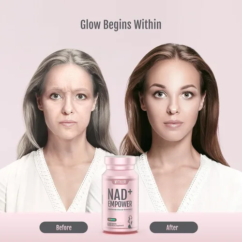Vista 4 de Suplemento exclusivo NAD+ para mujeres, alternativa NMN con resveratrol, CoQ10, Cohosh negro, vitamina E para la salud celular, mejora la energía