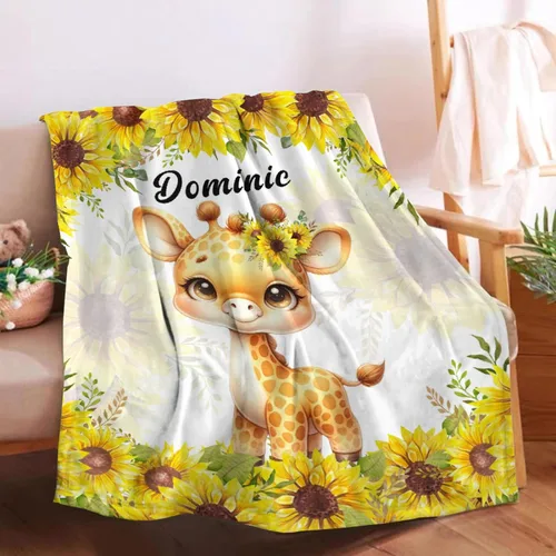 Vista 41 de Manta de bebé personalizada para niñas y niños pequeños, recién nacidos, regalos personalizados de vaca floral con nombre y texto, 40 x 30 pulgadas
