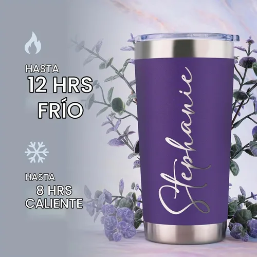 Vista 5 de Vasos de viaje personalizado de 20 y 30 onzas, con aislamiento Verde militar