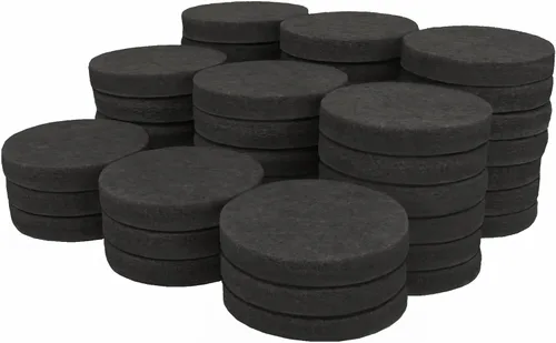Vista 2 de SOFTTOUCH 4799095N Almohadillas de Fieltro para Muebles de Servicio Pesado de 1 Pulgada para Proteger Pisos de Madera Dura de Arañazos, Negro, 48
