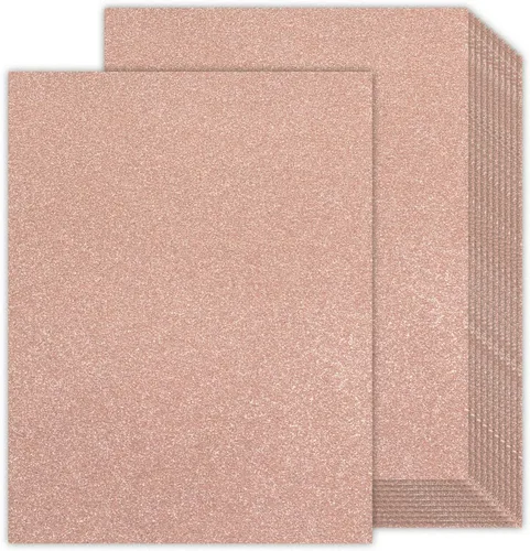 Vista 21 de Goefun - Cartulina negra con purpurina de doble cara de 8.5 x 11 pulgadas, 24 hojas de 9.88 oz/m²/100 libras, papel de cartulina negra