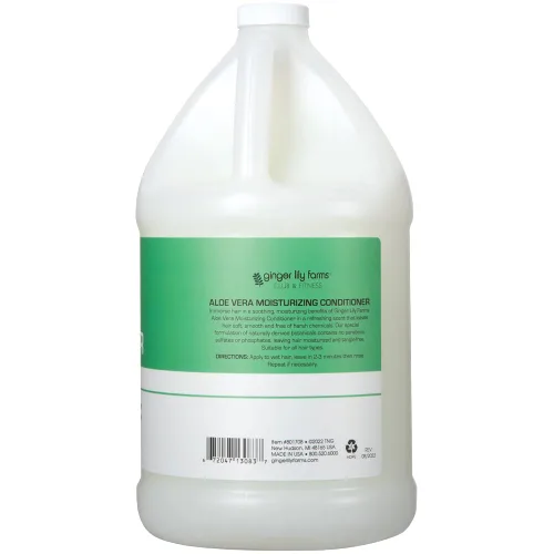 Vista 2 de Ginger Lily Farms Club & Fitness - Acondicionador hidratante para cabello seco, 100% vegano y libre de crueldad, aroma a aloe vera, repuesto de 1