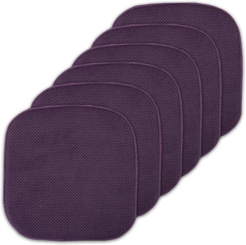 Vista 70 de Sweet Home Collection Cojines de espuma viscoelástica para silla, antideslizantes, diseño de panal de abeja, 16 x 16 pulgadas, paquete de 2