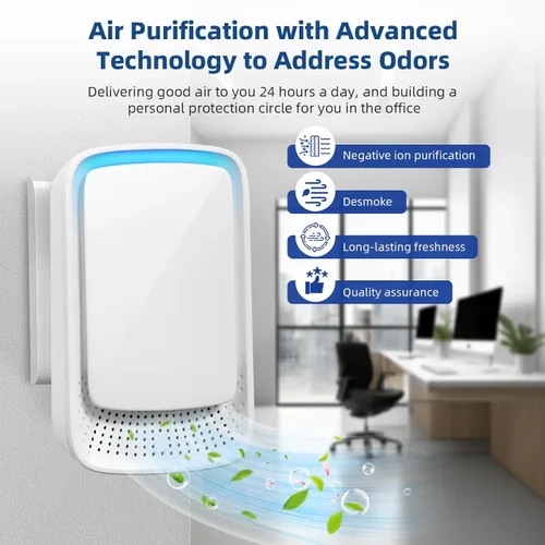 Vista 3 de Purificador de aire enchufable mejorado 2026, paquete de 4 ionizadores de aire para el hogar, silencioso, sin filtro, mini purificador de aire