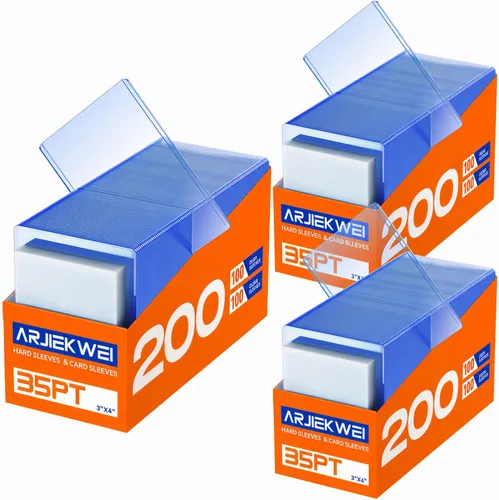 Vista 9 de 200 fundas para tarjetas de plástico duro, 3" × 4" rígido titular