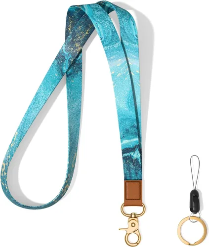 Vista 27 de Llavero con cordón para el cuello, llavero con correa larga para mujeres y hombres, llaves del automóvil, insignias de identificación, tarjeta