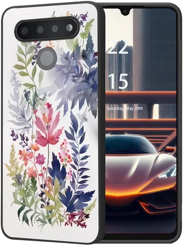 Vista 8 de Funda protectora duradera para LG Stylo 6 para LG Stylo 6 2020 6.8 pulgadas, diseño de hojas de aguacate
