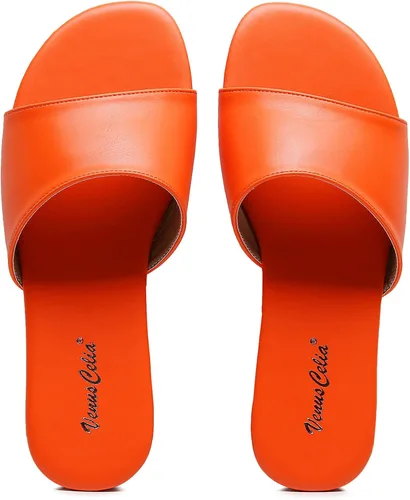 Vista 5 de VenusCelia Sandalias planas anchas lisas para mujer