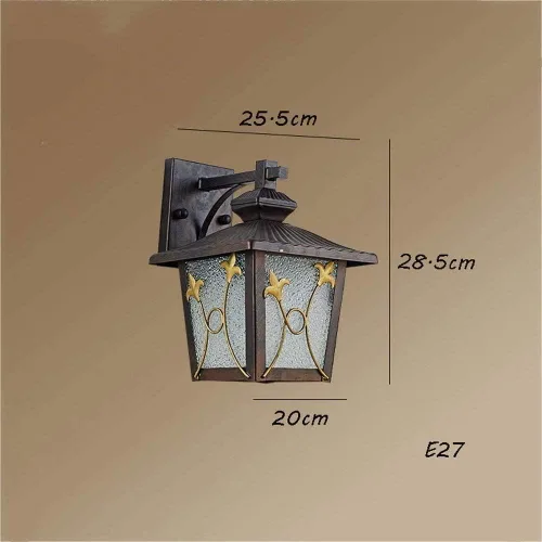 Vista 2 de Lámpara de pared de luz montada en la pared Europa y los Estados Unidos Red American Courtyard lámpara de pared ático retro industrial viento jardín
