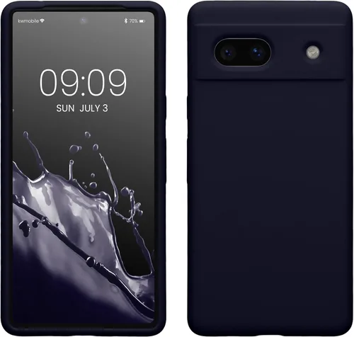 Vista 328 de kwmobile Funda Compatible con Google Pixel 6 Pro - Funda de Teléfono de Silicona TPU con Acabado Suave - Azul Caribe