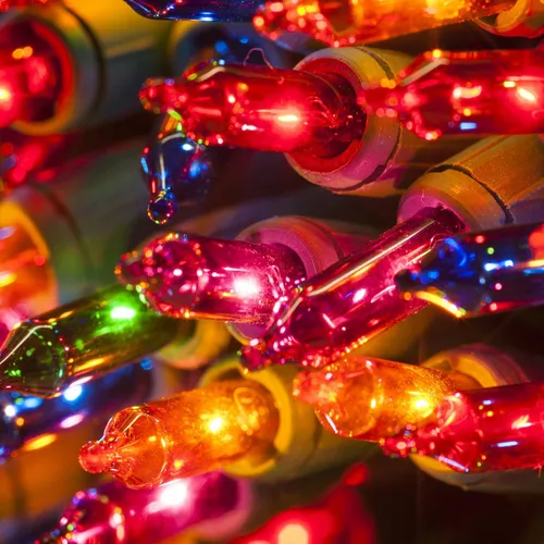 Vista 8 de FUNPENY - Luces de Navidad multicolores, paquete de 2, total 32 pies, 100 luces LED, tira de luces mini operadas con batería con 8 modos, luces