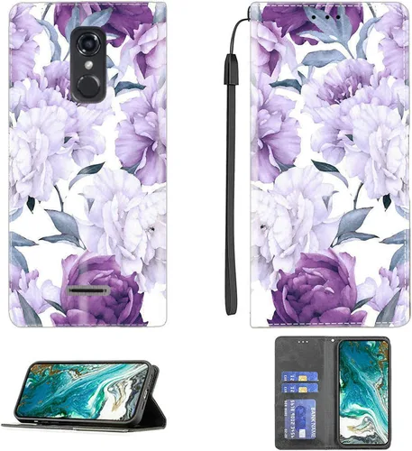 Vista 123 de Aroepurt Funda para UMIDIGI G1 Plus compatible con UMIDIGI G1 Plus Funda para teléfono Funda de piel sintética con función atril magnética CPT15