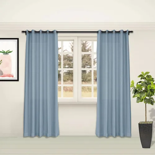 Vista 17 de Frelement Cortinas opacas de lino natural, paneles de cortinas con ojales para sala de estar, cortinas con aislamiento térmico, 52 pulgadas de ancho