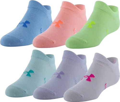 Vista 78 de Under Armour Calcetines ligeros invisibles Essential 2.0 para niños (paquete de 6)