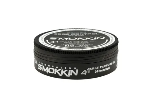 Vista 2 de SMOKKIN Gel para el cabello de fijación fuerte con control de bordes de aceite de argán, gel para trenzar y peinar (varios tamaños y aromas)