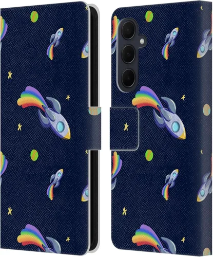 Vista 130 de Head Case Designs Officially Licensed Carla Morrow Colorful Space Dice Patterns Leather Wallet Case Compatible with Samsung Galaxy A07 4G